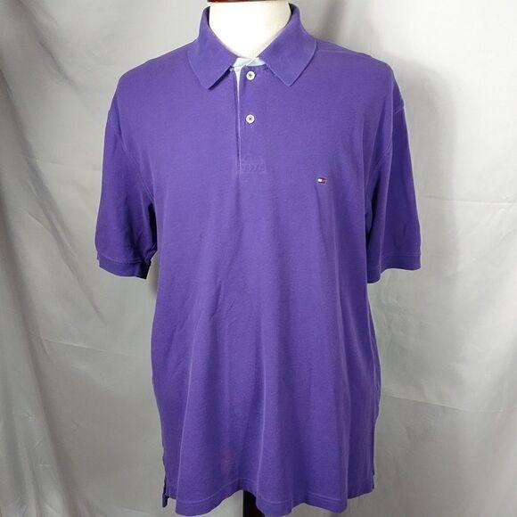 Vtg. Tommy Hilfiger Purple Polo - Picture 1 of 8
